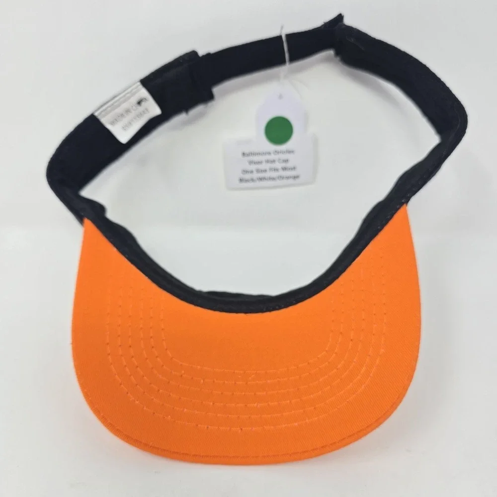 Baltimore Orioles MLB Sun Visor Hat Orange White Black Adjustable One Size